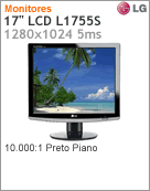 L1755S - Monitor 17" LCD LG L1755S 1280x1024 5ms 10.000:1 Preto Piano