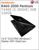 R460-L.BG21P1 - Notebook LG R460-2000 Intel Pentium Dual-Core T4400 (2.20GHz) 2GB 320GB 14.0