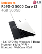 R590-G.BE51P1 - Notebook LG R590 5000 Intel Core i3-330M (2.13GHz) 4GB 500GB 15.6
