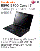R590-P.BN58P1 - Notebook LG R590 5700 Intel Core i7-740M (1.73GHz) 6GB 640GB 15.6
