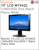 W1942S - Monitor 19" LCD LG W1942S 1440x900 5ms 8000:1 Black Piano Wide