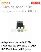 Adaptador de rede PCIe Lenovo Emulex 16GB Gen6 FC Dual-Port HBA para ST550/SR530/SR550/SR630/SR650  (Figura somente ilustrativa, no representa o produto real)