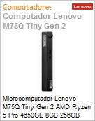 Desktop PC Lenovo ThinkCentre M75q Tiny Gen2 AMD Ryzen 5 Pro 4650GE 8GB 256GB SSD Windows 10 Pro 3 Anos On-Site (Figura somente ilustrativa, no representa o produto real)