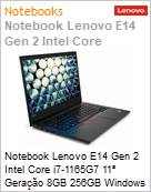 Notebook Lenovo ThinkPad E14 Gen2 Intel Core i7-1165G7 11 Gerao 8GB 256GB Windows 10 Pro (Figura somente ilustrativa, no representa o produto real)