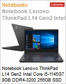 Notebook Lenovo ThinkPad L14 Gen2 Intel Core i5-1145G7 11 Gerao (4,4GHz 8MB 4 Ncleos) 8GB DDR4-3200 256GB SSD 14 Full HD IPS Windows 11 Pro VPro 1 Ano OnSite (Figura somente ilustrativa, no representa o produto real)
