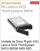 Unidade de Disco Rgido (HD) de Estado Slido [SSD] 960GB Lenovo DCG ThinkSystem S4510 SATA Hot-Swap 2.5 para SR530/SR550/SR630/SR650 (Figura somente ilustrativa, no representa o produto real)