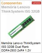 Memria 32GB Lenovo ThinkSystem ISG Dual Rank DDR4-2933 2xR4 1.2V RDIMM  (Figura somente ilustrativa, no representa o produto real)
