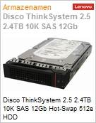 Unidade de Disco Rgido (HD) 2.4TB Lenovo ThinkSystem 2.5 2.10K SAS 12Gb Hot-Swap 512e HDD  (Figura somente ilustrativa, no representa o produto real)