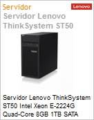 Servidor Lenovo ThinkSystem ST50 ISG Intel Xeon E-2224G Quad-Core 8GB 1TB SATA DVD-RW Torre 3 Anos (Figura somente ilustrativa, no representa o produto real)