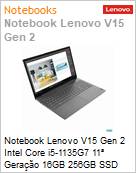 Notebook Lenovo V15 Gen2 Intel Core i5-1135G7 11 Gerao (2.4GHz 8MB 4 Ncleos) 16GB 256GB SSD Windows 11 Pro (Figura somente ilustrativa, no representa o produto real)