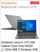 Notebook Lenovo V15 Intel Celeron Dual Core N4020 (1,1GHz 4MB 2 Ncleos) 4GB 500GB HD 15,6 HD Windows 10 Pro Wi-Fi 11ac Bluetooth 5.0 1 Ano On-Site (Figura somente ilustrativa, no representa o produto real)