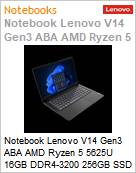 Notebook Lenovo V14 Gen3 ABA AMD Ryzen 5 5625U 16GB DDR4-3200 256GB SSD 14 Full HD Windows 11 Pro 1 Ano Premier Suport (Figura somente ilustrativa, no representa o produto real)