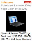 Notebook Lenovo Yoga 300W Gen4 Intel N200 8GB - 128GB SSD 11,6 Multi-toque Windows 11 Pro (Figura somente ilustrativa, no representa o produto real)