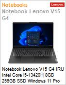 Notebook Lenovo V15 G4 IRU Intel Core i5-13420H 8GB 256GB SSD Windows 11 Pro  (Figura somente ilustrativa, no representa o produto real)