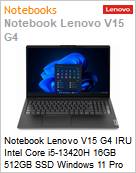 Notebook Lenovo V15 G4 IRU Intel Core i5-13420H 16GB 512GB SSD Windows 11 Pro  (Figura somente ilustrativa, no representa o produto real)