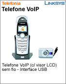CIT200 - Telefone VoIP Wireless Linksys CIT200 para Skype com visor LCD