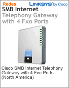 SPA400-NA - Cisco Internet Telephony Gateway with 4 FXo Ports (North America)