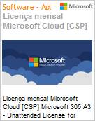 Licena mensal Cloud [CSP NCE] Microsoft 365 A3 - Unattended License for faculty Academic [Educacional]  (Figura somente ilustrativa, no representa o produto real)