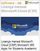 Licena mensal Cloud [CSP NCE] Microsoft 365 Apps for Students Academic [Educacional]  (Figura somente ilustrativa, no representa o produto real)