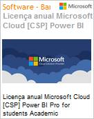Licena anual Cloud [CSP NCE] Microsoft Power BI Pro for students Academic [Educacional]  (Figura somente ilustrativa, no representa o produto real)