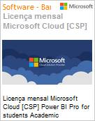 Licena mensal Cloud [CSP NCE] Microsoft Power BI Pro for students Academic [Educacional]  (Figura somente ilustrativa, no representa o produto real)