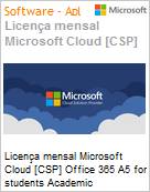 Licena mensal Cloud [CSP NCE] Microsoft Office 365 A5 for students Academic [Educacional]  (Figura somente ilustrativa, no representa o produto real)