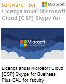 Licena anual Cloud [CSP NCE] Microsoft Skype for Business Plus CAL for faculty Academic [Educacional]  (Figura somente ilustrativa, no representa o produto real)
