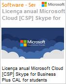 Licena anual Cloud [CSP NCE] Microsoft Skype for Business Plus CAL for students Academic [Educacional]  (Figura somente ilustrativa, no representa o produto real)