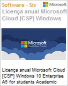 Licena anual Cloud [CSP NCE] Microsoft Windows 10 Enterprise A5 for students Academic [Educacional]  (Figura somente ilustrativa, no representa o produto real)