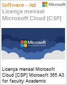 Licena mensal Cloud [CSP NCE] Microsoft 365 A3 for faculty Academic [Educacional]  (Figura somente ilustrativa, no representa o produto real)
