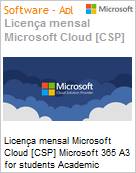 Licena mensal Cloud [CSP NCE] Microsoft 365 A3 for students Academic [Educacional]  (Figura somente ilustrativa, no representa o produto real)