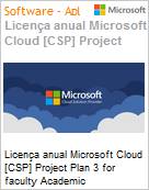 Licena anual Cloud [CSP NCE] Microsoft Project Plan 3 for faculty Academic [Educacional]  (Figura somente ilustrativa, no representa o produto real)