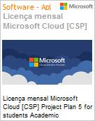 Licena mensal Cloud [CSP NCE] Microsoft Project Plan 5 for students Academic [Educacional]  (Figura somente ilustrativa, no representa o produto real)