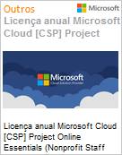 Licena anual Cloud [CSP NCE] Microsoft Project Online Essentials (Nonprofit Staff Pricing)  (Figura somente ilustrativa, no representa o produto real)