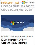 Licena anual Cloud [CSP NCE] Microsoft 365 A1 Academic [Educacional]  (Figura somente ilustrativa, no representa o produto real)