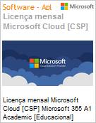Licena mensal Cloud [CSP NCE] Microsoft 365 A1 Academic [Educacional]  (Figura somente ilustrativa, no representa o produto real)