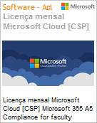 Licena mensal Cloud [CSP NCE] Microsoft 365 A5 Compliance for faculty Academic [Educacional]  (Figura somente ilustrativa, no representa o produto real)