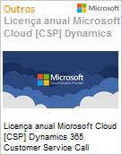 Licena mensal Cloud [CSP NCE] Microsoft Dynamics 365 Customer Service Call Intelligence Minutes Add-on (Nonprofit Staff Pricing)  (Figura somente ilustrativa, no representa o produto real)