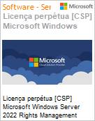 Licena perptua [CSP NCE] Microsoft Windows Server 2022 Rights Management External Connector  (Figura somente ilustrativa, no representa o produto real)