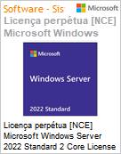 Licena perptua [CSP NCE] Microsoft Windows Server 2022 Standard 2 Core License Pack (Licena incremental para quem j possui 16 Cores)  (Figura somente ilustrativa, no representa o produto real)