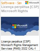 Licena perptua [CSP NCE] Microsoft Rights Management Services (RMS) 2022 CAL-1 Device  (Figura somente ilustrativa, no representa o produto real)