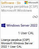 Licena perptua [CSP NCE] Microsoft Windows Server 2022 1 CAL User  (Figura somente ilustrativa, no representa o produto real)