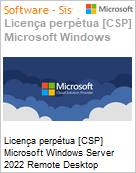 Licena perptua [CSP NCE] Microsoft Windows Server 2022 Remote Desktop Services [RDS] External Connector  (Figura somente ilustrativa, no representa o produto real)