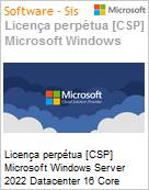 Licena perptua [CSP NCE] Microsoft Windows Server 2022 Datacenter 16 Core Academic [Educacional] (Mnimo exigido para licenciamento inicial)  (Figura somente ilustrativa, no representa o produto real)