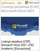 Licena perptua [CSP NCE] Microsoft Word 2021 LTSC Academic [Educacional]  (Figura somente ilustrativa, no representa o produto real)