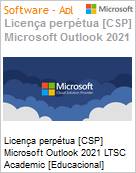 Licena perptua [CSP NCE] Microsoft Outlook 2021 LTSC Academic [Educacional]  (Figura somente ilustrativa, no representa o produto real)