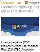 Licena perptua [CSP NCE] Microsoft Office Professional Plus 2021 LTSC Academic [Educacional]  (Figura somente ilustrativa, no representa o produto real)