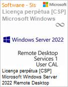 Licena perptua [CSP NCE] Microsoft Windows Server 2022 Remote Desktop Services [RDS] 1 CAL User  (Figura somente ilustrativa, no representa o produto real)