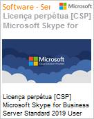 Licena perptua [NCE] Microsoft Skype for Business Server Standard 2019 CAL User Academic [Educacional]  (Figura somente ilustrativa, no representa o produto real)