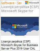 Licena perptua [NCE] Microsoft Skype for Business Server Plus 2019 CAL User Academic [Educacional]  (Figura somente ilustrativa, no representa o produto real)